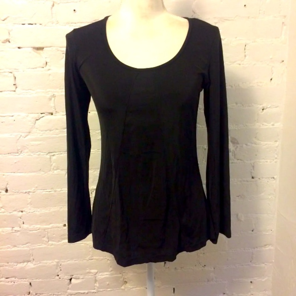 Transit Par Such knit panel top black size s